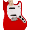 Squier Sonic Mustang Maple Fingerboard White Pickguard Torino Red